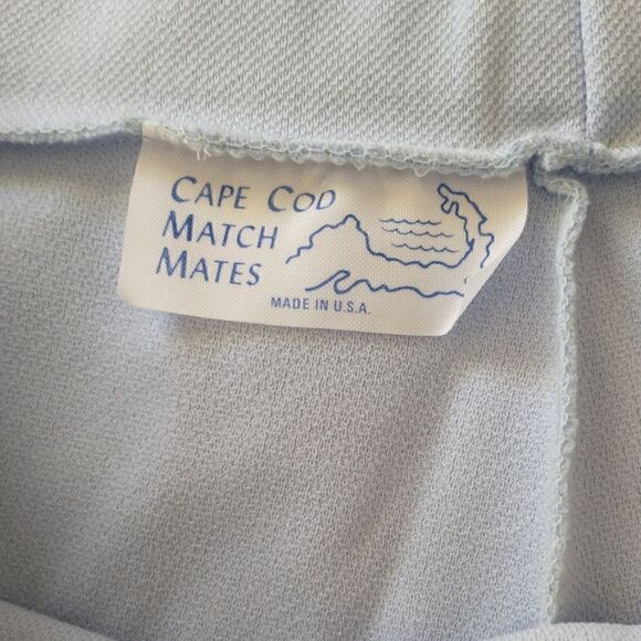 Cape Cod Match Mates Pants NOS Pale Blue Knit Vtg 70s Sz 10 Costume Theater Prop - Picture 4 of 16